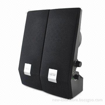 USB Stereo for Apple's iPhone, with Cloth in Surface and Loudspeaker, Comes in Black